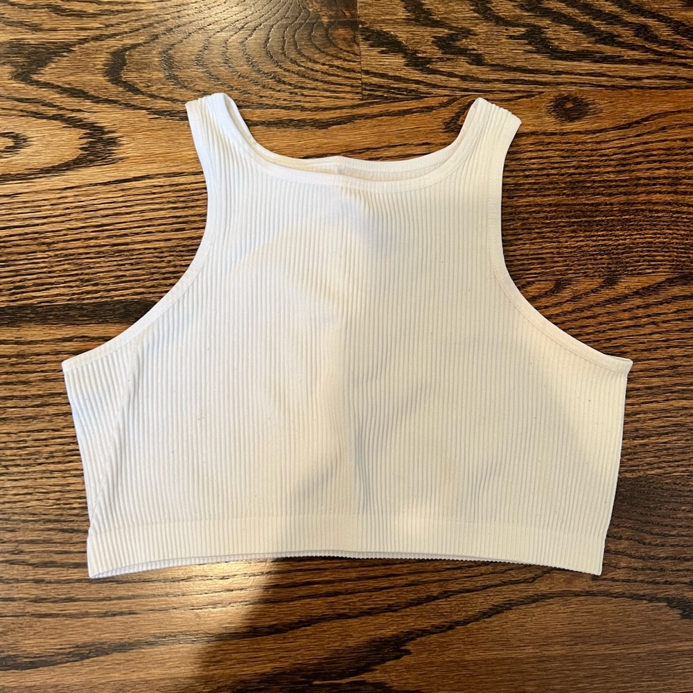 Suzette Collection White Cropped Tank Top